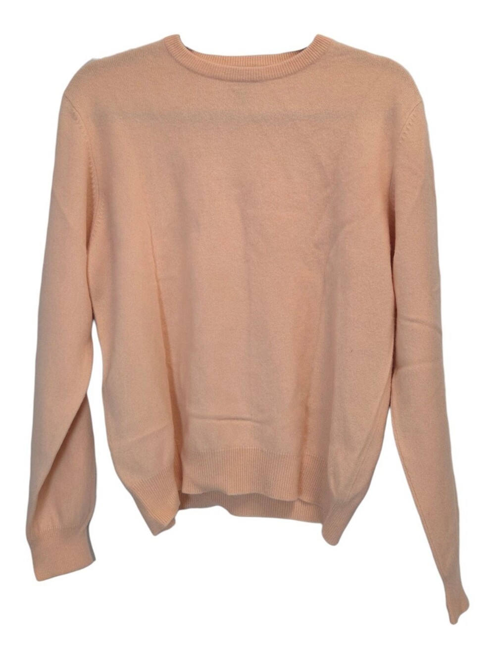 Vintage Lands End Cashmere Sweater Crew Neck Light Pink Peach Size Medium